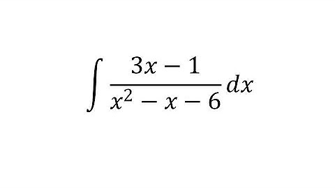 integral of 3x - 1 / x² - x - 6 dx