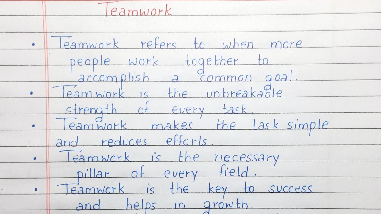 teamwork paper