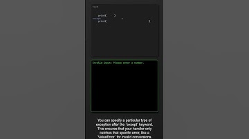 Basic Error Handling with try & except (7.2)  #learnpython #coding #programming #minute