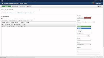 How To Create a New HTML Custom HTML Module in Joomla
