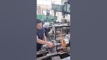 Creative setup for internal grinding on the lathe 👍🏭 #machining #manufacturing