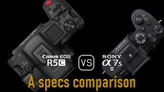 Canon EOS R5C vs. Sony A7S III: A Comparison of Specifications