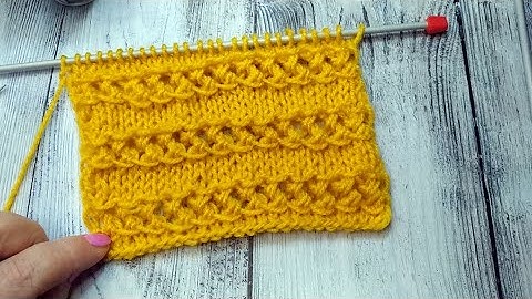 Узор спицами  Ажурные дорожки. Knitting pattern Openwork tracks