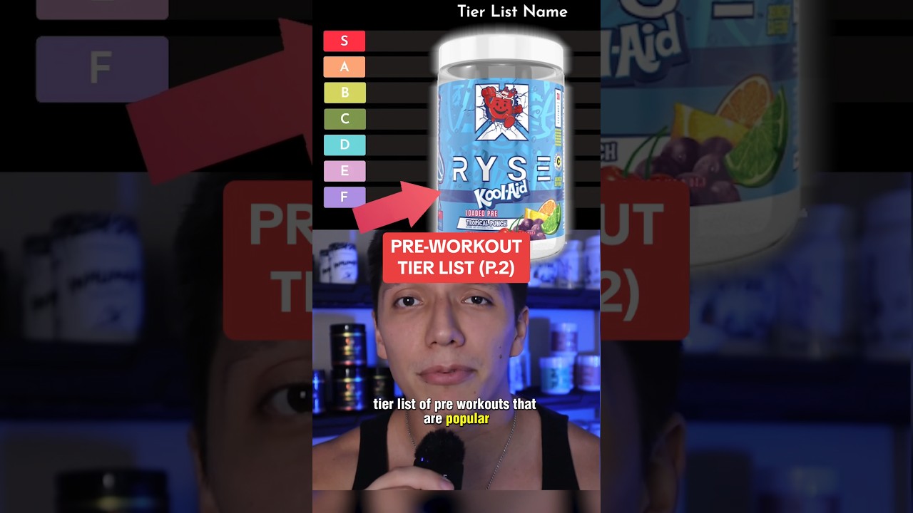 Tier List of Popular PreWorkouts PART TWO! ⚡️✅ #gym #gymsupplements #preworkout #preworkoutreview