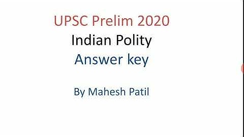 upsc prelims 2020 |UPSC PT 2020 | upsc pt exam 2020 | Answer  Key