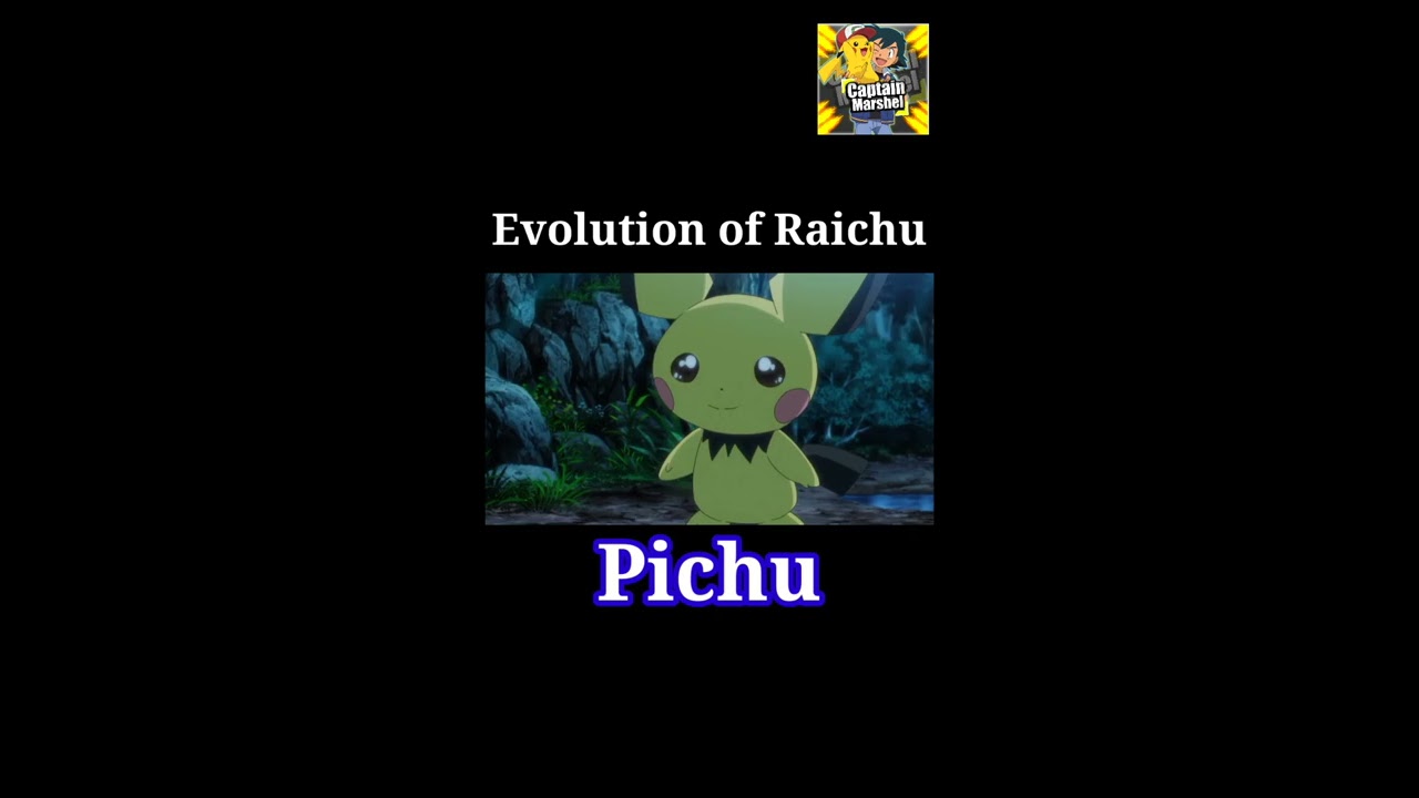 Evolution of Raichu  pokemon pikachu   raichu  pichu  ash captainmarshel  ash  scizor  shorts