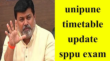 Sppu timetable declared | unipune |exam update | exam news | timetable update | engineering cha kida