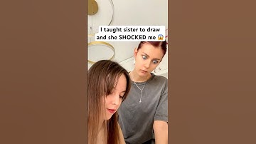 I Taught My sister to draw and she SHOCKED me! 😱