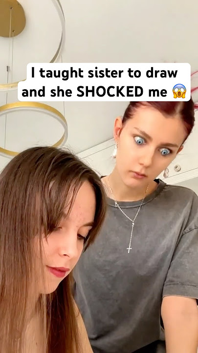 I Taught My sister to draw and she SHOCKED me! 😱