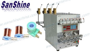 Six spindles coil winding machine with wire twister(SS966T) @windingmachineworld