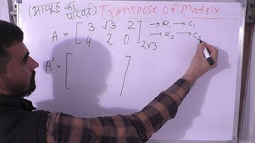 Matrix Transpose In Hindi | Transpose Of Matrices | Matrices Class 12 | Maths By S Sir