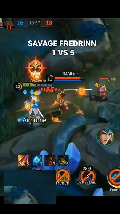 UNBELIEVABLE SAVAGE BY FREDRINN (1 vs 5) | Mobile Legends: Bang Bang
