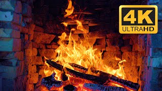 RELAXING FIREPLACE BURNING 3 HOURS 🔥 Fireplace Screensaver 4K & Crackling Fire 🔥 Fireplace Ambience