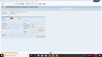 SAP Fundamental Accounting Posting Parking Document
