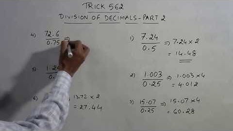 Trick 572 - Divide Decimals Mentally - Part 2