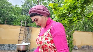 IRAN Village lifestyle: How a girl lives alone in a remote village