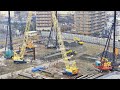 2023年1月27日(金)雪と雨が同時に降る『みぞれ』の天気! 寒さも増し過酷な気象の中での工事。 大阪公立大学 森之宮キャンパス SmartCity 建設中 JAPAN / Osaka
