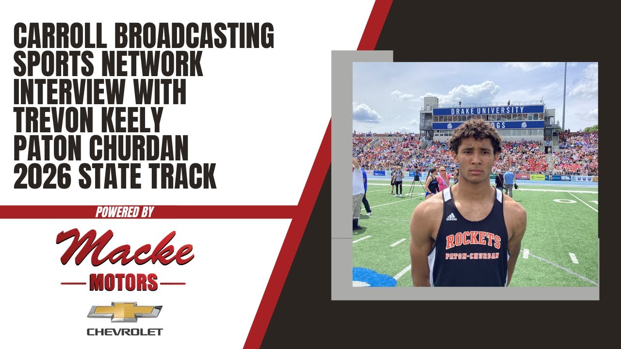 Carroll Broadcasting Sports Network interview with Trevon Keely after 2nd in 200 Meters 2026 State 