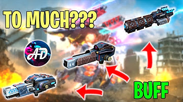 ENERGY MACHINE GUNS Nucleon Atomizer Quarker BUFF - Is It Too Much? War Robots Test Server Gameplay