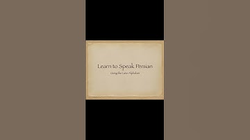 Speak Persian Introduction 01