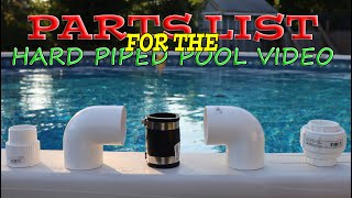 How To Hard Pipe A Pool  Parts Associated | Hard Pipe Pool Parts List || The Renaissance Builder