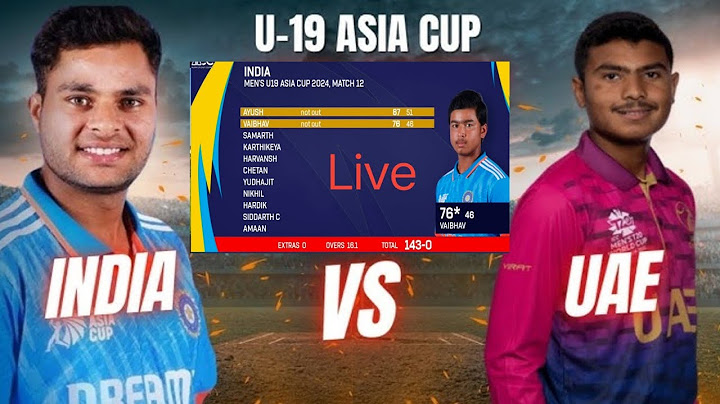 ACC Men's U19 Asia Cup | Match 12 | India U19 vs UAE U19 2024
