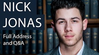 Nick Jonas | Full Address & Q&A | Oxford Union screenshot 3