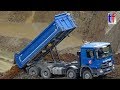 Mercedes-Benz Dump Trucks Dumping / Kipper auf der Deponie, Germany, 2018.