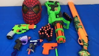 Box of Toys Toy Guns NERF Guns Spiderman Fun Box of Toys Toy Guns NERF Guns Spiderman Fun