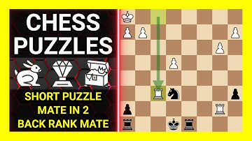 Chess Puzzles to Practice. Themes: Short puzzle, Mate in 2, Back rank mate. Learn Chess