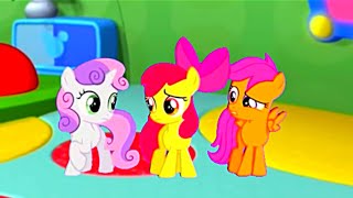 Cutie Mark Crusaders In Mickey Mouse Clubhouse (Mlp Green Screen Test)