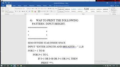 UNIQUE PATTERN PRINTING IN Q BASIC