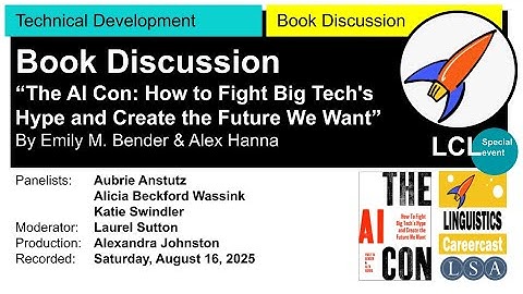 LCL Technical: Book Discussion: "The A.I. Con" by Emily M. Bender & Alex Hanna