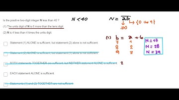 MATH TEST 04. Q2. TWO-DIGIT INTEGER. DATA SUFFICIENCY. NUMBER PROPERTIES