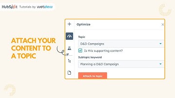 How to attach your content to a topic in HubSpot