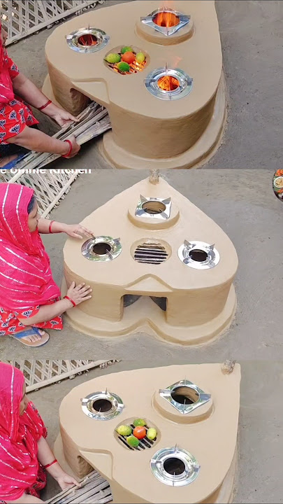 How to make Multiple 4in1 Outdoor Clay Stove । Primitive Chulha। Mitti ka Chulha #viral #shorts