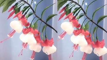 How To Make Double Fuchsia | paper flowers | DIY SHIVANI |