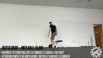 Depth drop + med ball slam