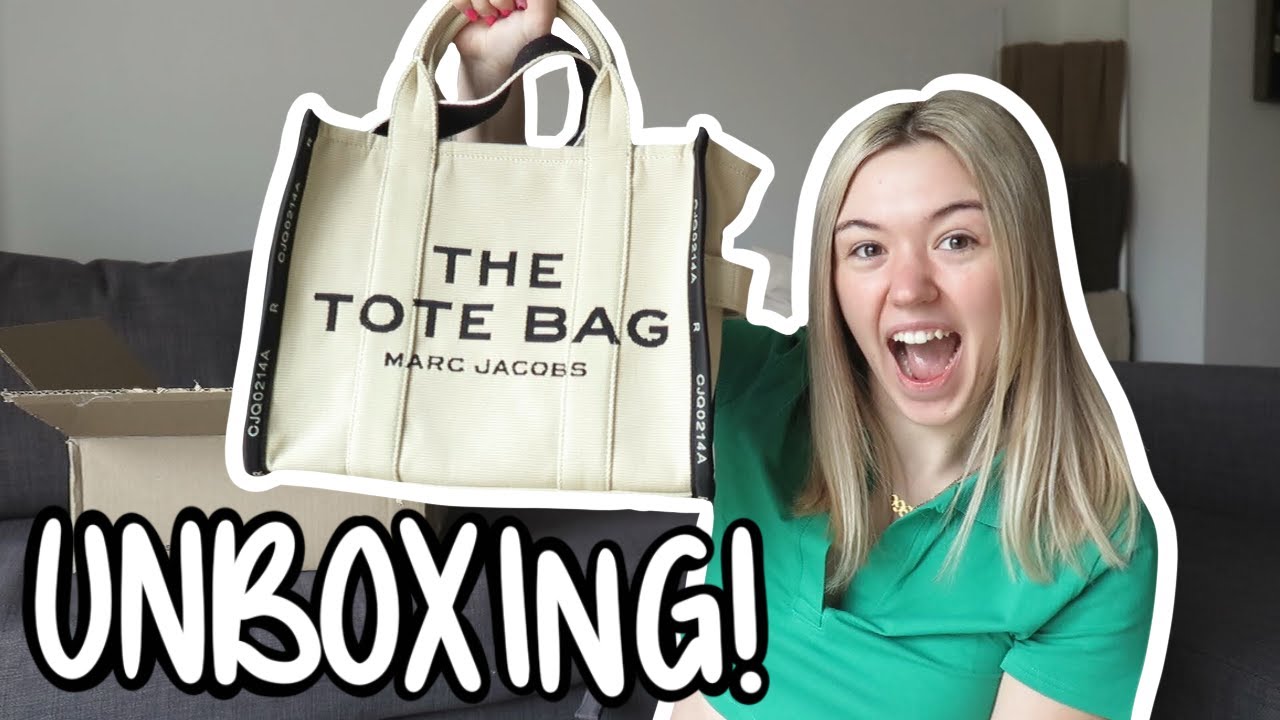 Marc Jacobs The Jacquard Medium Tote Bag  Unboxing, Review, + What's in my  Purse 