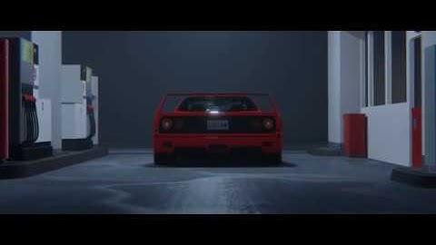 Blender EEVEE cinematic - Ferrari F40 at the gas station