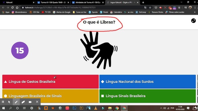 Quiz Libras - Jogo de perguntas - Atividades em Libras