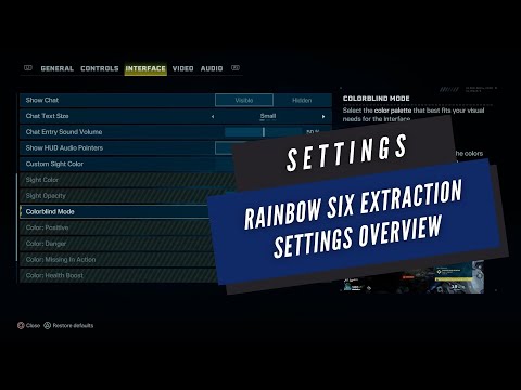 TOM CLANCY'S RAINBOW SIX EXTRACTION | Settings overview | PlayStation 5 | 4K