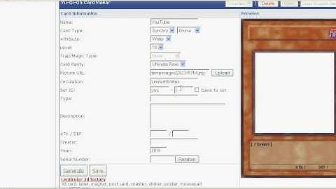 Tutorial on how to use yugioh card maker