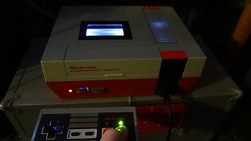 Window plus led lights added to NES. Controller led