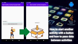 Start another activity and pass data between activities with a button using intent | Android Java