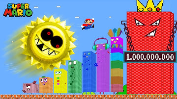 Mario build 1,000,000,000 Block vs Mega Grrrol Gold Calamity | GM Stories