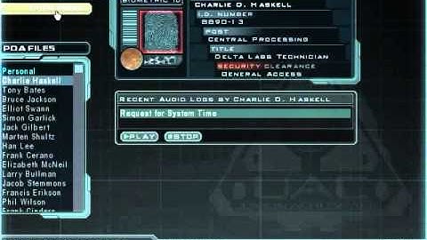 Doom 3 - Charlie Haskell PDA