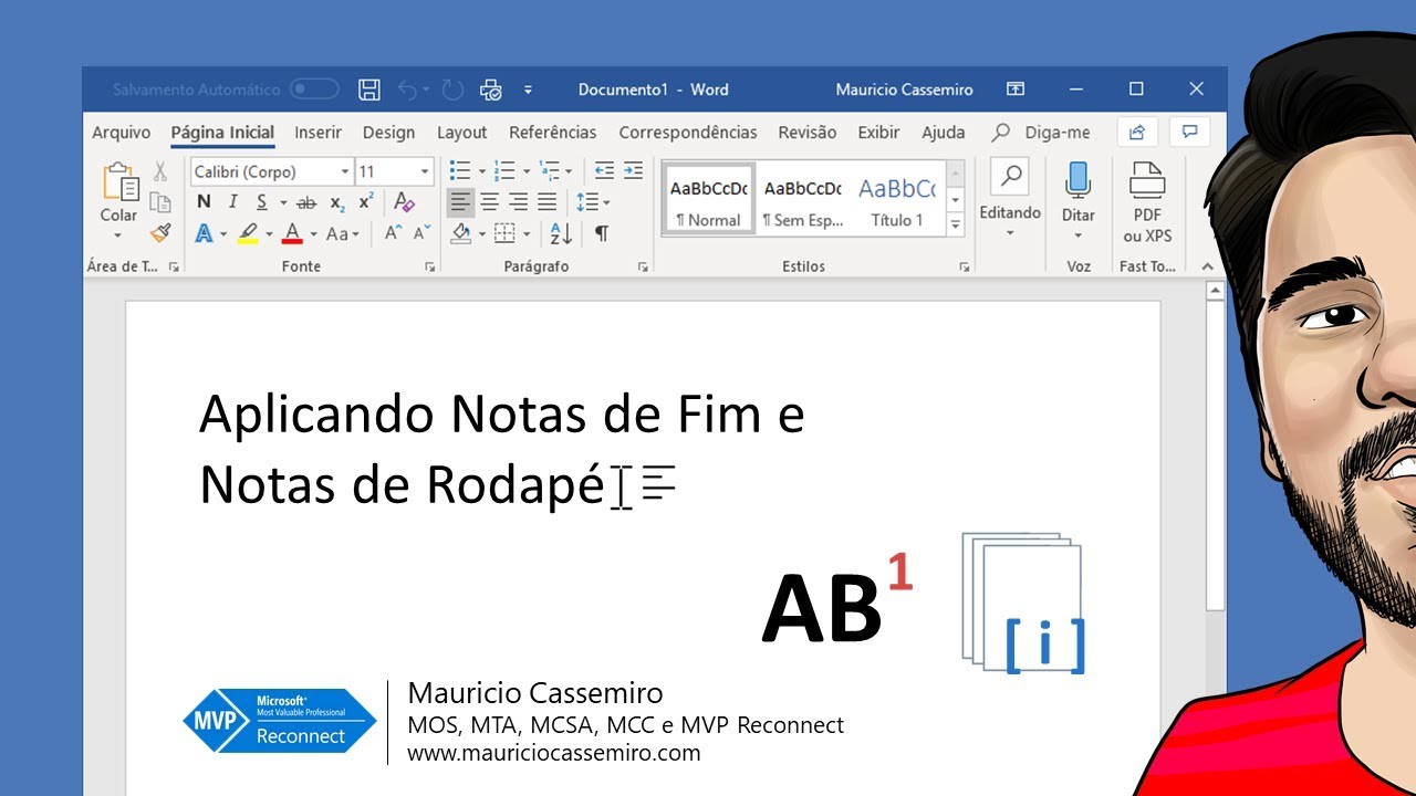 Inserir notas de rodapé e notas de fim - Suporte da Microsoft