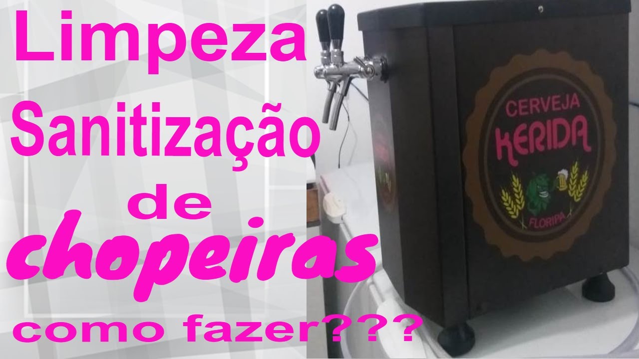 Como fazer limpeza e sanitização da chopeira. - YouTube