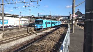 【新形車】近江鉄道300形302F普通彦根行き貴生川駅発車シーン